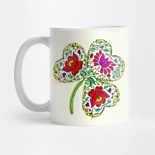 Flowery Shamrock Mug